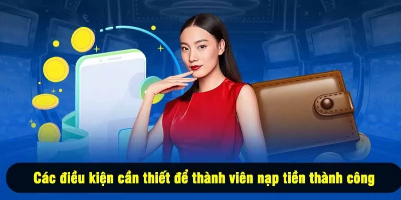 Các điều kiện cần thiết để thành viên nạp tiền thành công